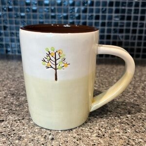 STARBUCKS Hand Painted Tree Design Coffee Tea Mug 14 oz
